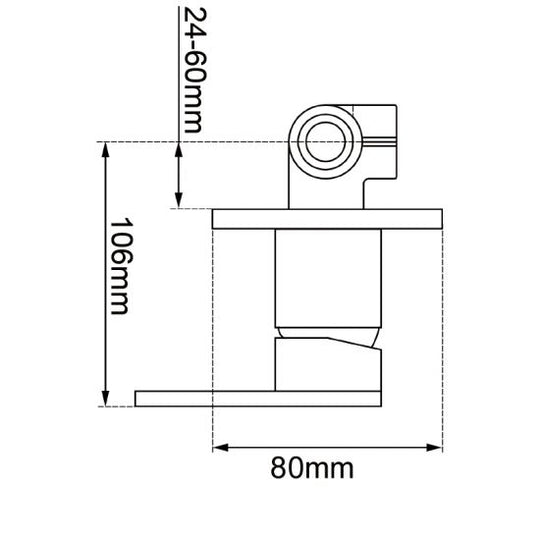 LUCID PIN - Round Shower/Bath Mixer [42-0126-2-80.ST]