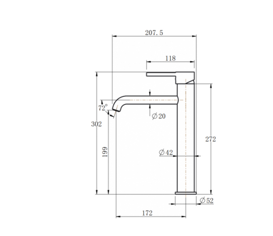 LUCID PIN - Tall Basin Mixer [42-0151.BM]