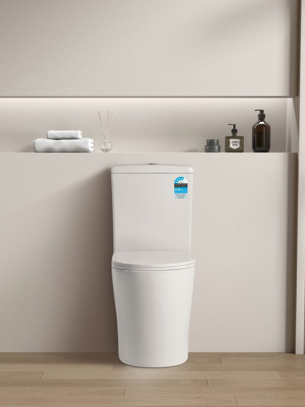 Avis - Rimless Toilet Suite - White / Black [19-KDK022(R)]