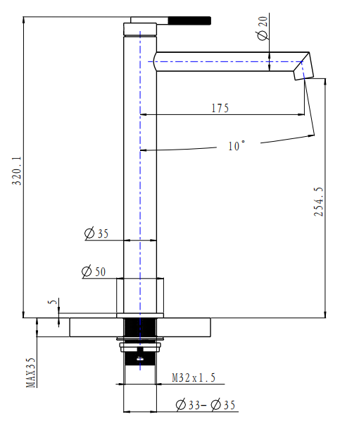 CADDENCE - Tall Basin Mixer [42-0241.BM / 42-2251]