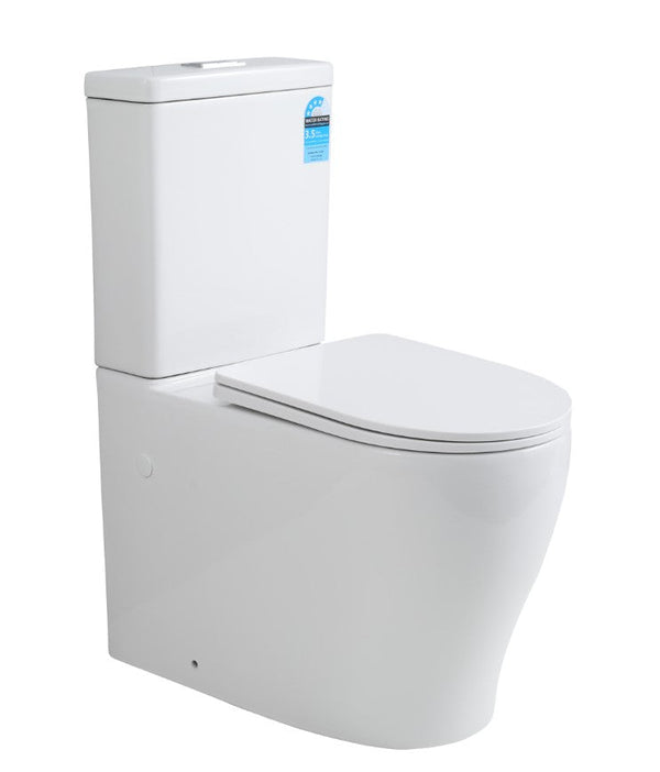 Zeus - Rimless Tornado 2 in 1 Dual Flush Toilet [19-KDK028]