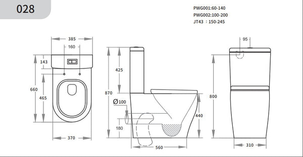 Zeus - Rimless Tornado 2 in 1 Dual Flush Toilet [19-KDK028]