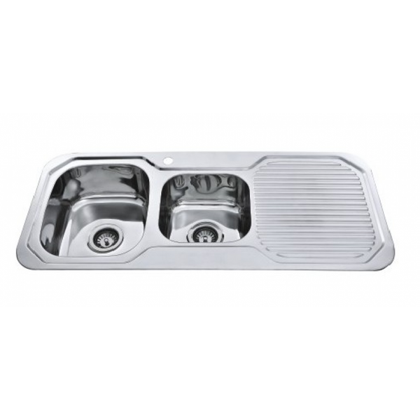 1080*480*170mm Square Stainless Steel Sink With Drainer [16-FN108P]