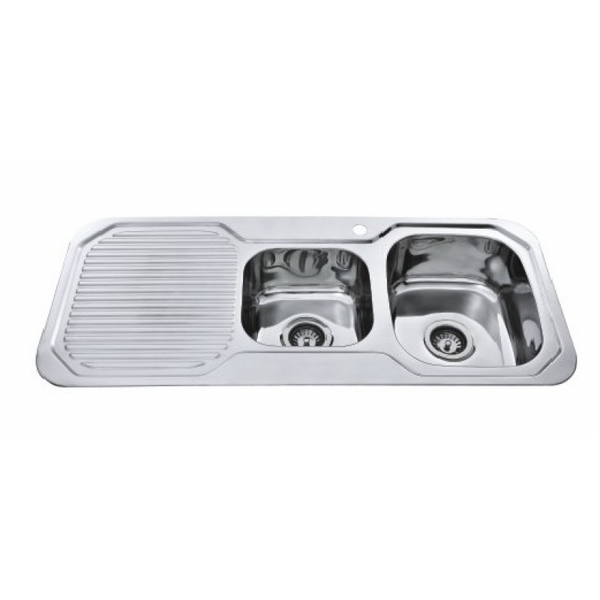 1080*480*170mm Square Stainless Steel Sink With Drainer [16-FN108P]
