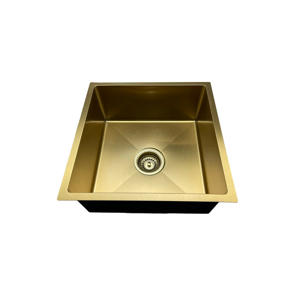 440*450*200 Brushed Gold Single Bowl Laundry Kitchen Sink [44HF4445G]