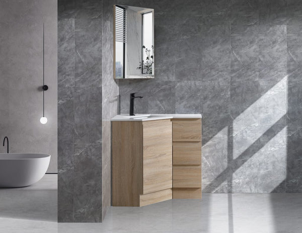 Corner Series - Natural Oak Freestanding Vanity 600/900mm [20-PC-A8 / 20-1654]