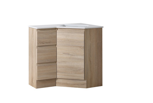 Corner Series - Natural Oak Freestanding Vanity 600/900mm [20-PC-A8 / 20-1654]