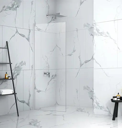 Fully Frameless Pivot Door or Walk In Shower Screen Height 2050mm - RETURN PANEL [25-W1]