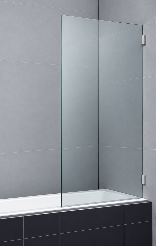 Height 1500mm Fixed Fully Frameless Bath Screen 750mm [23-P-BS-0750 / 23-2274]