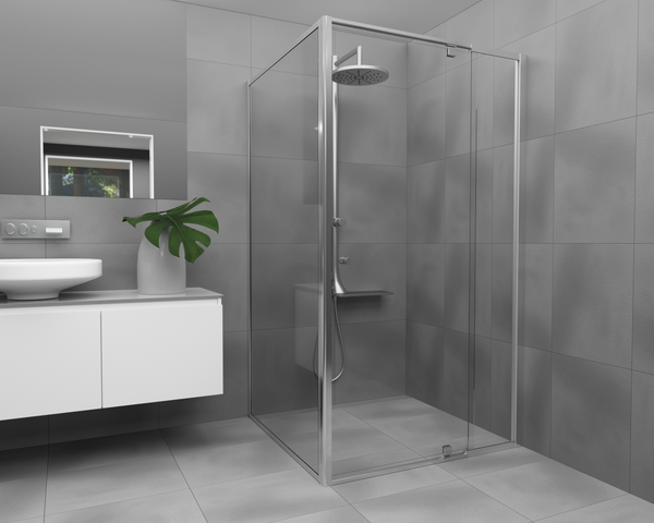 Height 1950mm Semi Frameless Pivot Door Shower Screen - FRONT PANEL [23-TSC-IA / 23-1521]