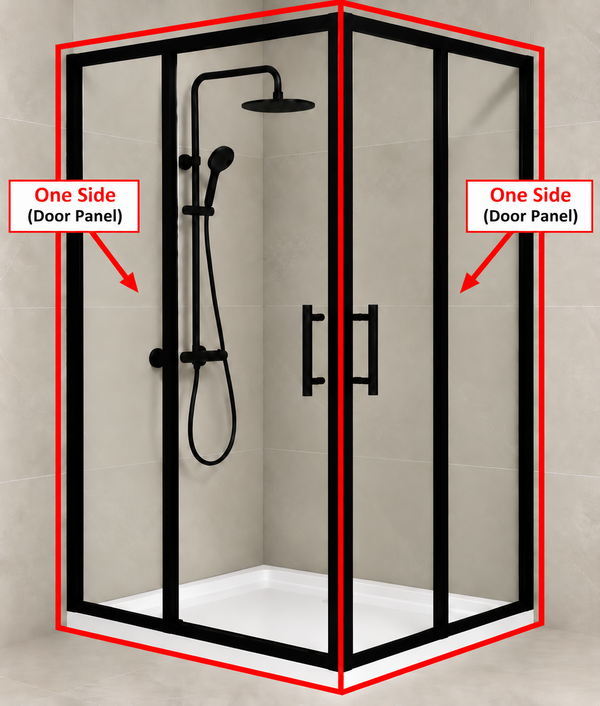 Height 2050mm Semi Frameless Corner Entry Sliding Shower Screen - ONE PANEL [25-S3 / 25-2054]