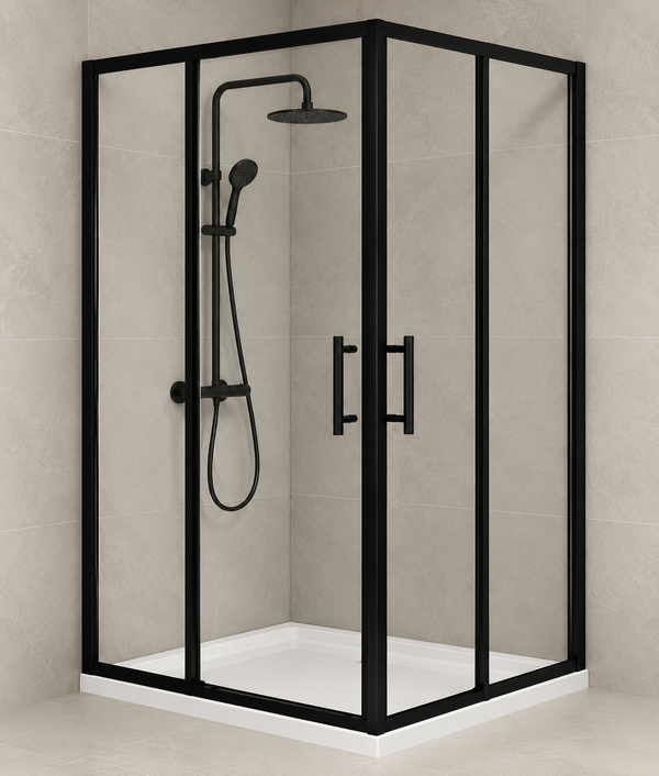 Height 2050mm Semi Frameless Corner Entry Sliding Shower Screen - ONE PANEL [25-S3 / 25-2054]