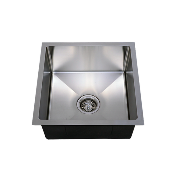 440*450*200 Handmade Stainless Steel Under/Topmount Kitchen Laundry Single Sink [44-HF4445]