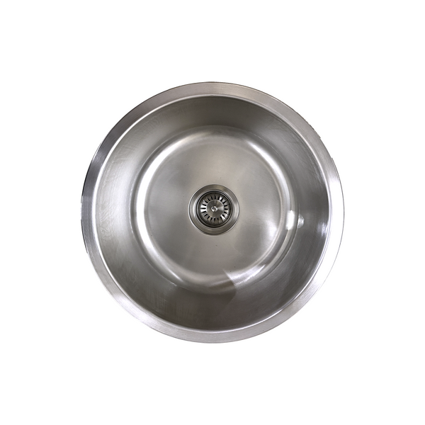 450X450X200 Stainless Steel Under/Top Mount Round Kitchen Laundry Sink Basin [44-MAX4545R]
