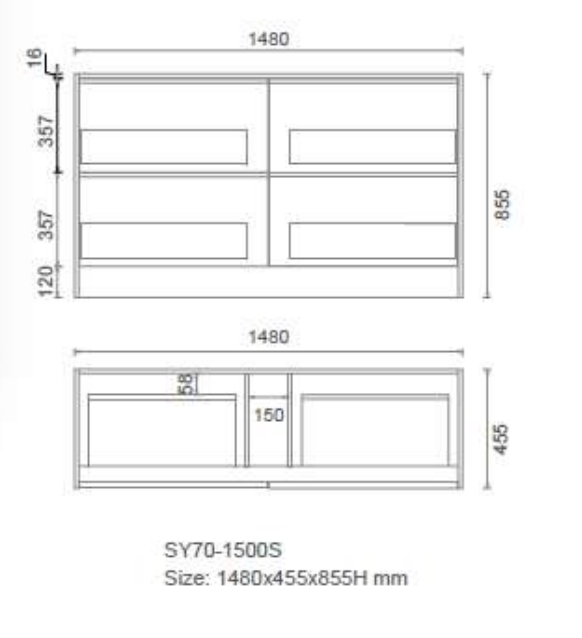 Noma - Rosewood Fluted Fresstanding Vanity 900-1500mm [20-SK70-A6]