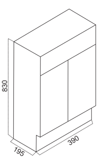 400MM / 500MM Small Freestanding Vanity [39-LU/MA/CB4020/5025 / 39-1765]