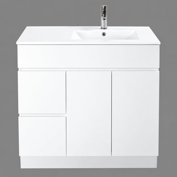 1000MM Gloss White Freestanding Vanity [39-LU/MA/CB1000 / 39-1576]