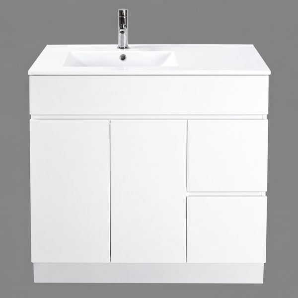 1000MM Gloss White Freestanding Vanity [39-LU/MA/CB1000 / 39-1576]