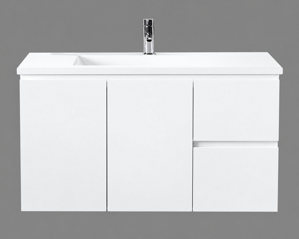 Lucas - Slim 360mm Width Wall Hung Vanity 600-1200mm [39-LU-WS / 39-1297]