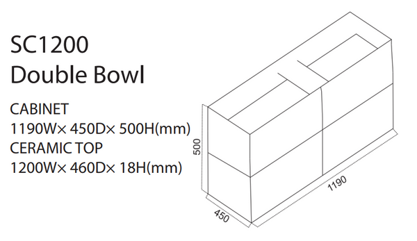 Sydney - Wall Hung Vanity 600-1500mm [39-SC / 39-2297]