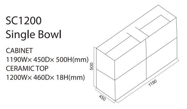 Sydney - Wall Hung Vanity 600-1500mm [39-SC / 39-2297]