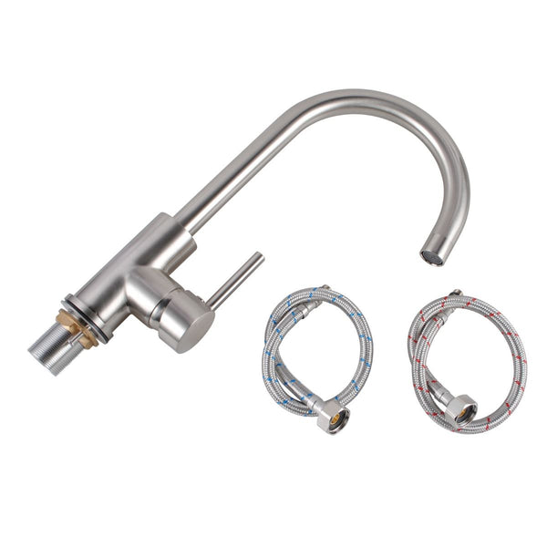 Round Chrome Standard Kitchen Sink Mixers Tap [42-1026.KM (KT26)]