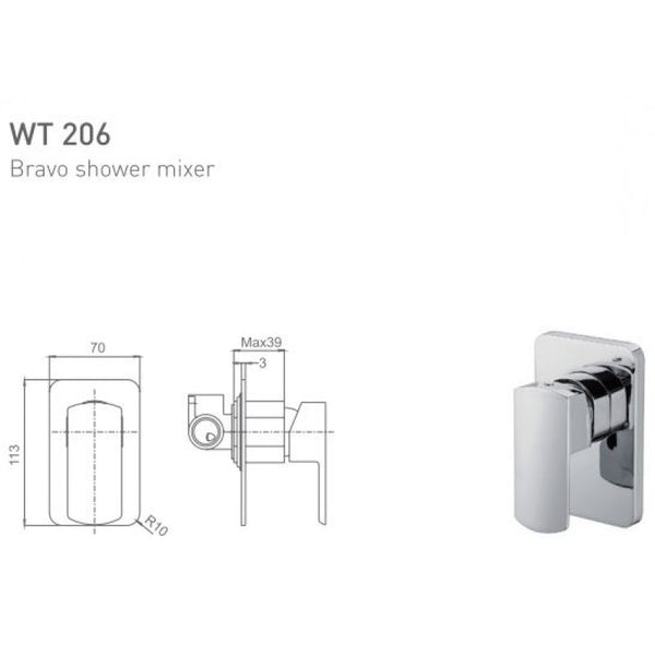 Discontinued - BRAVO Shower Mixer [17-WT206]
