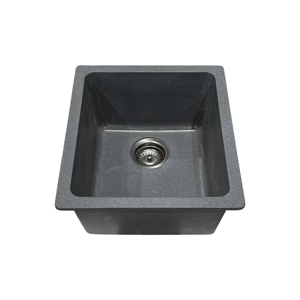 460*400*250 Kitchen Sink Laundry Dark Grey Granite Stone Sinks Single Bowl Basin [44-GS4046G]