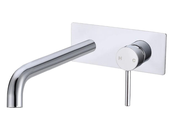 Lucid Pin - Round Wall Mixer With Spout [42-0144-2-EX.BM (WMT44)]