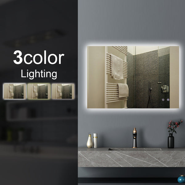 Rectangular Sharp Edge LED Mirror 600/900/1200mm [42-T-WB / 42-2240]
