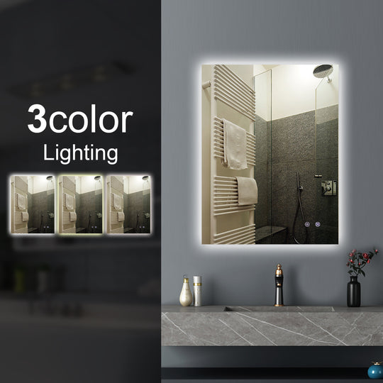 Rectangular Sharp Edge LED Mirror 600/900/1200mm [42-T-WB / 42-2240]