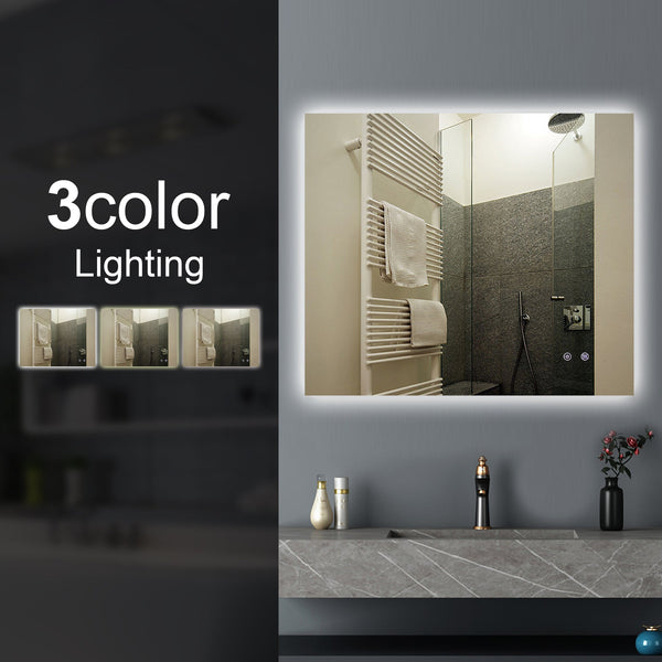 Rectangular Sharp Edge LED Mirror 600/900/1200mm [42-T-WB / 42-2240]