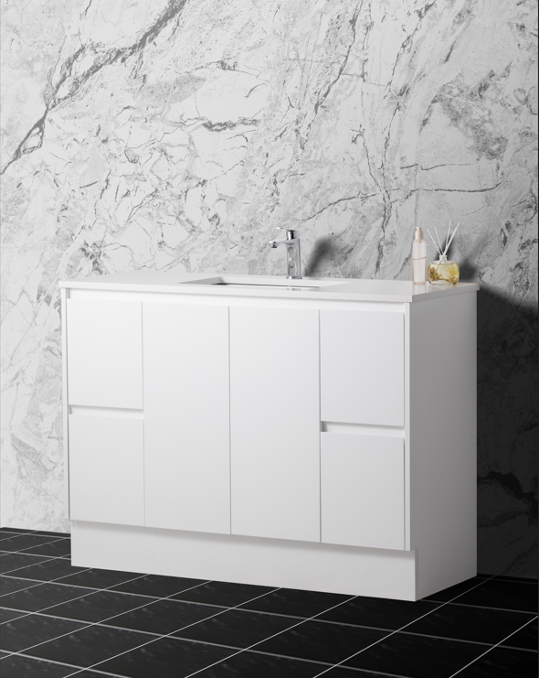 SALE - Max White - Freestanding Vanity 750/900/1200mm [44-BC-FSW]