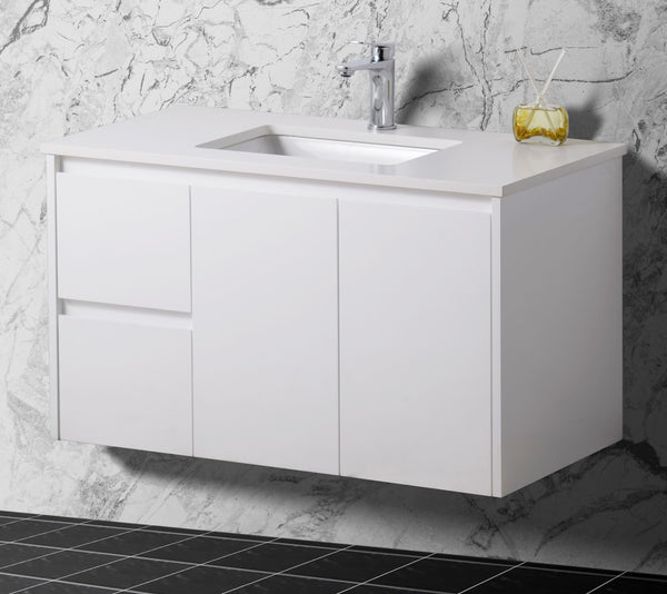 SALE - Max White - Wall Hung Vanity 750/900/1200mm [44-BC-WHW]