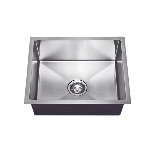 600*450*250 Handmade Stainless Steel Under/Topmount Kitchen Laundry Single Sink [44-HF6045D]