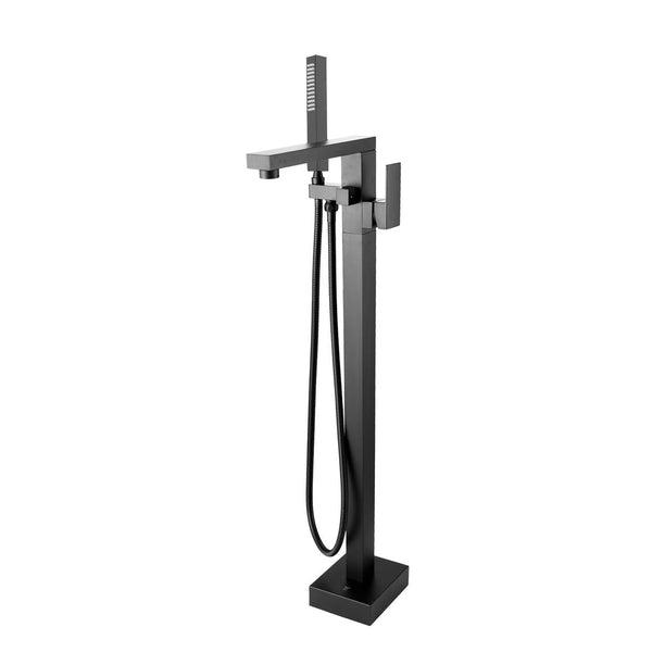 Square Freestanding Bath Mixer With Handeld Shower - [42-0117.BS]