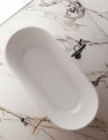 Henley - Fluted Oval Freestanding Bathtub 1500/1700mm [20-SY-991]