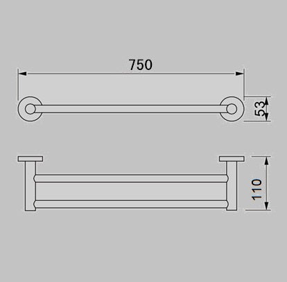 JESS - 75cm Double Single Towel Rail [17-69036B-30]