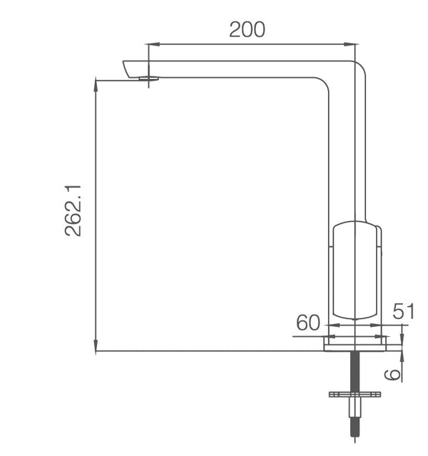 Discontinued - BRAVO Square Sink Mixer [17-WT2126]