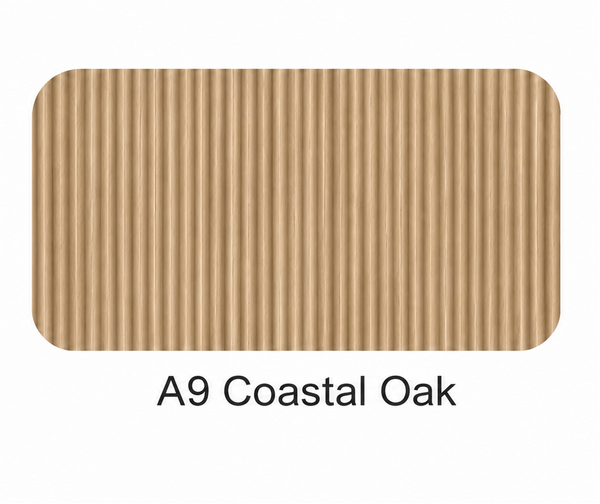 Windsor - Coastal Oak Fluted Curved Wall Hung Vanity 900-1500mm [20-CWH69-A9 / 20-2080]