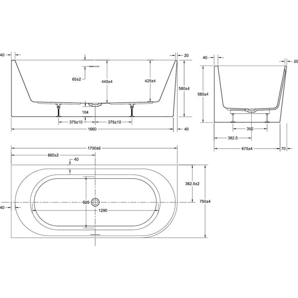 Adore - Corner 1500/1700/1800mm Freestanding Bathtub [26-AD-LH/RH]