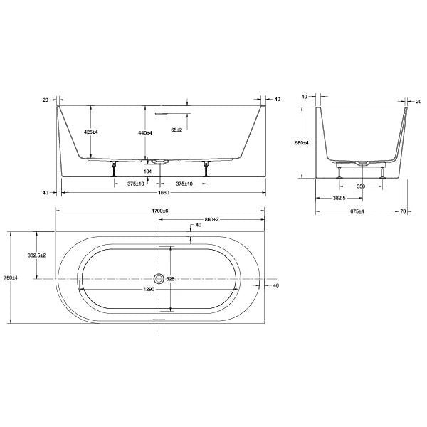 Adore - Corner 1500/1700/1800mm Freestanding Bathtub [26-AD-LH/RH]