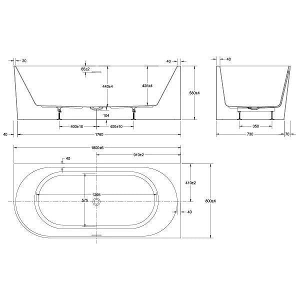 Adore - Corner 1500/1700/1800mm Freestanding Bathtub [26-AD-LH/RH]