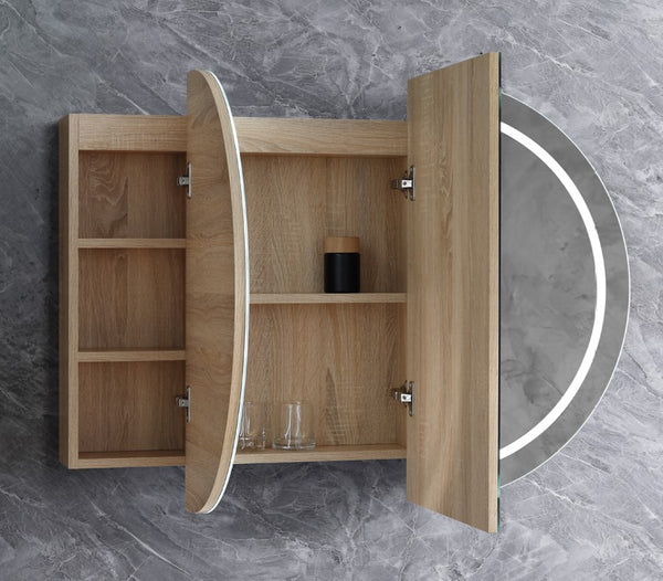 Amber - Oval LED Touchless Shaving Cabinet 900/1200mm [20-LED-OSH]