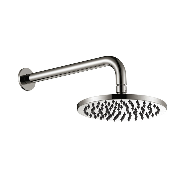 Round Wall Mounted 30mm Shower Arm with 200mm Shower Head [12-GH-2001]