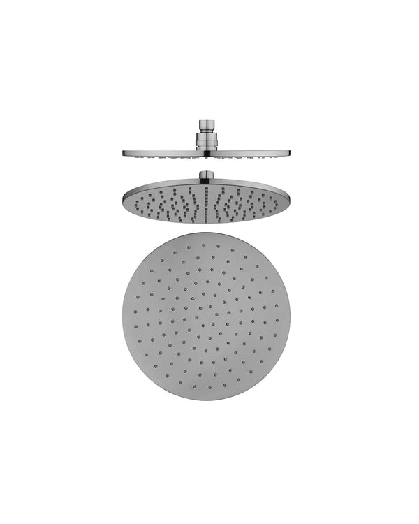 250mm Round Brass Rainfall Shower Head 15mm Thick [42-0010.SH]