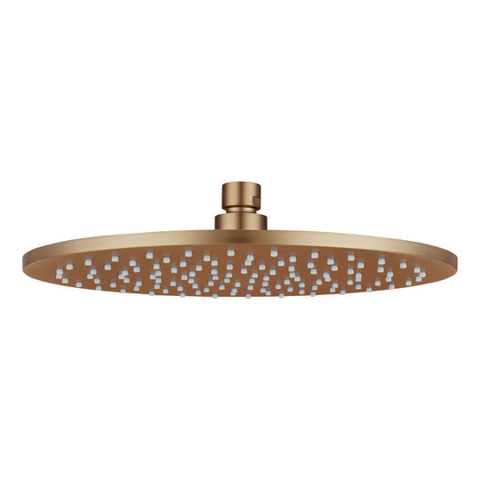 250mm Round Brass Rainfall Shower Head 15mm Thick [42-0010.SH / 42-1697]