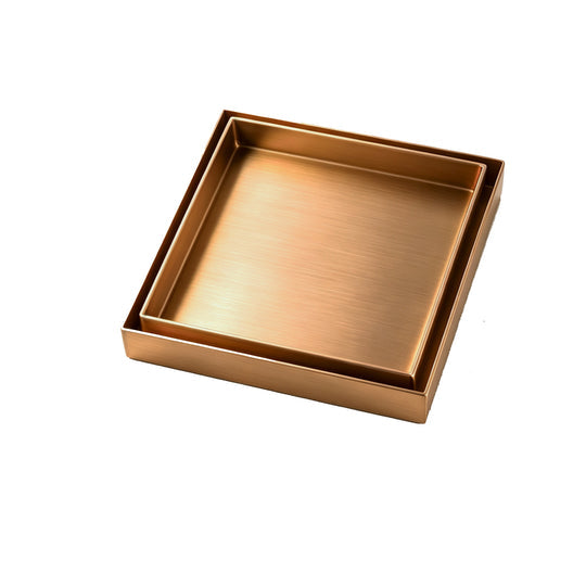 85mm Outlet Square Brass Tile Insert Floor Waste Shower Grate Drain 118mm x 118mm [42-003.FD / 42-1684]
