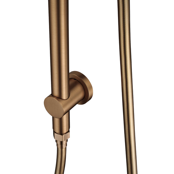 10'' Round Shower Station Top Water Inlet (Right Angle) [42-2128-A.SH / 42-1686]