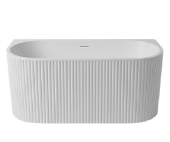 Fluted Back To Wall 1500/1700mm Freestanding Bathtub [15-BWBT-F-02 / 15-2158]